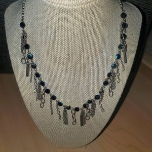 Touchstone Crystal black Fringe Collar
